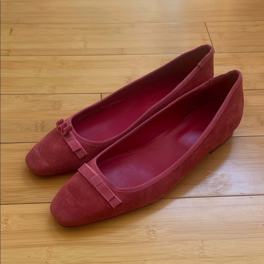 Doen Red Suede Women's Flats
